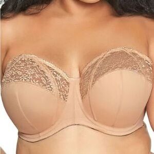 Goddess Adelaide Strapless Underwire Bra - Cream GD6663 UK 44FF / US 44H